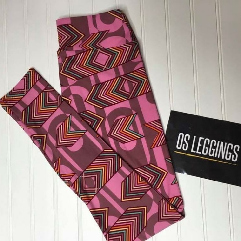 LuLaRoe OS Leggings - Pink, Rainbows, Arrows!